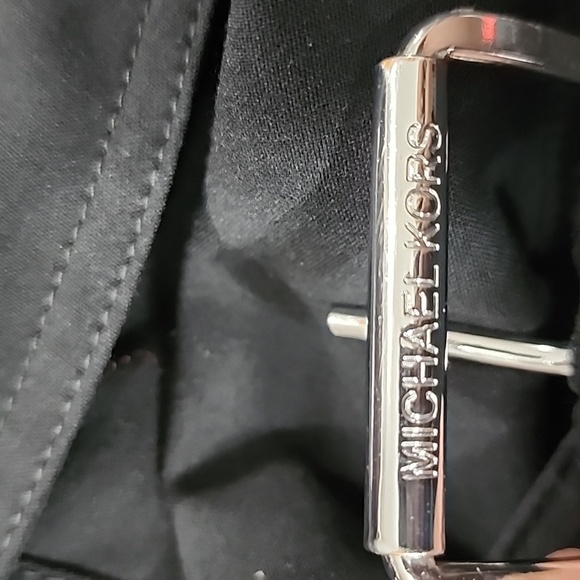 Michael Kors Womens Roll Tab Sleeve Pockets Black‎ Collared Dress Size S Small - Picture 12 of 13